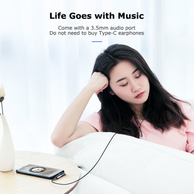 Cáp chuyển Baseus L41  Type C sang Audio 3.5mm và Type C- Hàng chính hãng