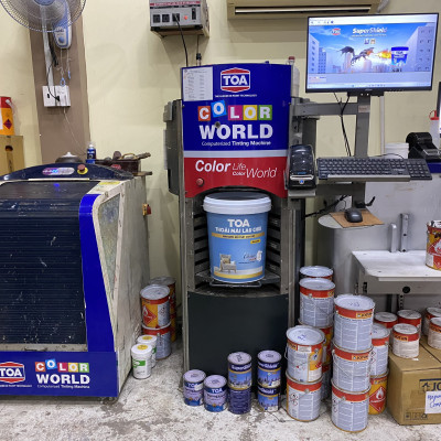 Sơn nước Toa thoải mái lau chùi siêu bóng màu trắng _1L