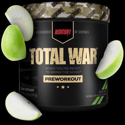[Chính hãng] Redcon1 Total War (30 Liều) Pre Workout, Tăng Năng Lượng, Sức Bền Tập Trung, Beta-Alanine, 350mg Caffeine