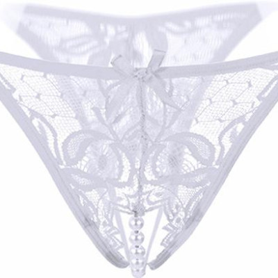 Quần lót nữ lọt khe đính bi - trắng