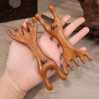 Lược Gỗ Đàn Hương 2 Đầu Massage Kinh Tuyến Toàn Thân