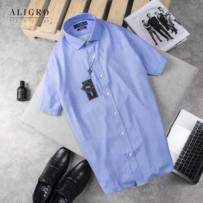 Áo sơ mi cộc tay nam công sở Aligro - ALGS-C108