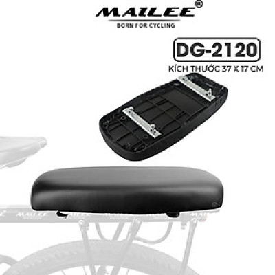 Đệm Ngồi Sau Xe Đạp Địa Hình DG-2120 Lớp đệm trong dày 3 cm, đệm mềm da PU (kích thước 37x17cm), Siết bằng Khung Thép, chống nước - Mai Lee