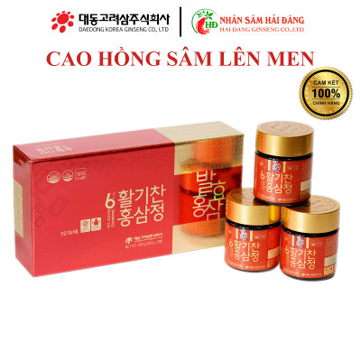 Cao Hồng Sâm lên men Daedong chính hãng Hàn Quốc 100G x3 (3hũ)