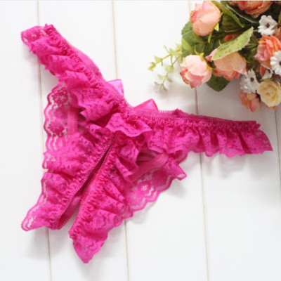  Quần lót lưới ren lọt khe cao cấp - Màu hồng tím