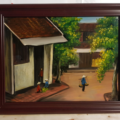 TRANH VẼ SƠN MÀI - PHỐ CỔ HÀ NỘI