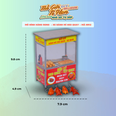 MÔ HÌNH TỰ LẮP RÁP DIY SÀI GÒN THU NHỎ - XE BÁNH MÌ HEO QUAY - HR12