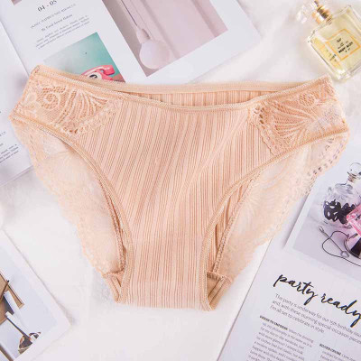 COMBO 5 QUẦN LÓT NỮ COTTON GÂN TĂM PHỐI REN 8908