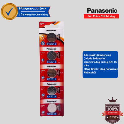 Vỉ 5 Viên Pin CR2016 ( CR 2016/5BE x 1 Vỉ ) Panasonic - Hàng Chính Hãng