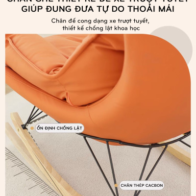 Ghế Thư Giãn Bập Bênh, Ghế Lười Đọc Sách Nghỉ Ngơi Có Kê Chân, Ghế Bập Bênh Giải Trí Xem Phim Bảo Hành 3 Năm