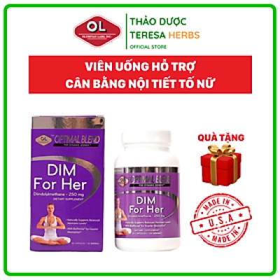 Viên uống hỗ trợ cân bằng nội tiết tố nữ Dim For Her Olympian Labs Mỹ 30 viên