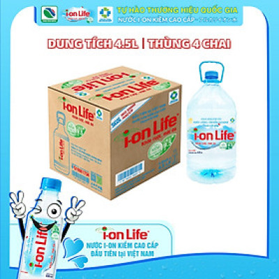 Nước uống ion kiềm thương hiệu ionLife 1.25L thùng 12 chai công nghệ Nhật bản khỏe ruột mát da