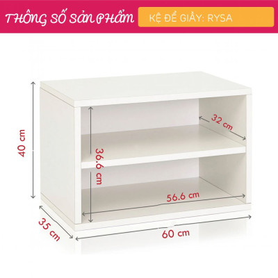 Kệ giầy nhỏ gọn bằng gỗ công nghiệp MDF SMLIFE Rysa