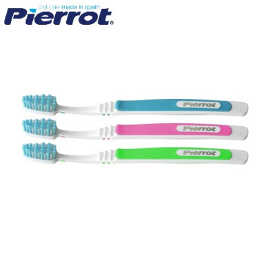 [ Mua 2 tặng 1 chỉ kẽ răng ] Bộ ba bàn chải sắc màu mềm Pierrot