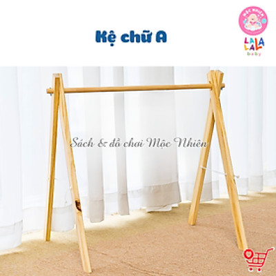 Kệ chữ A cho trẻ sơ sinh - Đồ chơi cho bé Lalala baby có chốt 2 đầu chắc chắn, gấp gọn, giao HỎA TỐC