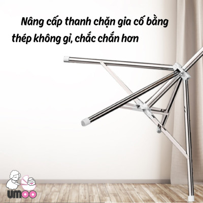 Giá phơi đồ Inox đứng 56 móc kẹp chính hãng Pier