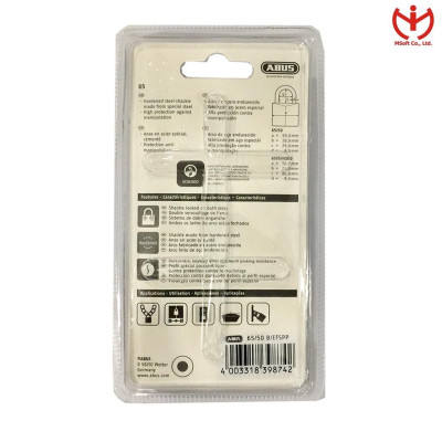 Ổ khóa ABUS 65/50 thân đồng rộng 50mm 4 chìa răng cưa - MSOFT