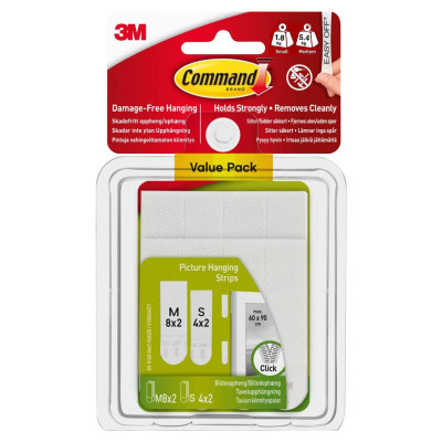 Miếng Dán Treo Tranh Loại Nhỏ và Loại Trung CommandTM 17203-ES, 5.4 kg