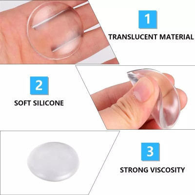 1 Miếng Đệm Trong Suốt Silicone, Chặn Cửa Dán Tường, Chống Va Đập Cánh Cửa, Mềm Mại Và Siêu Dính, An Toàn, Tiện Dụng. TakyHome 1700tron