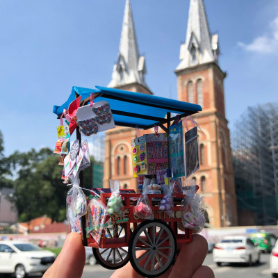 Mô Hình Sài Gòn Xưa Và Nay Thu Nhỏ - Thế Giới Tí Hon - Xe Đồ Chơi - HR10