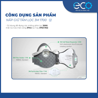 Nắp giữ miếng lọc 3M 1700 dùng cho mặt nạ 3M 3100/3200