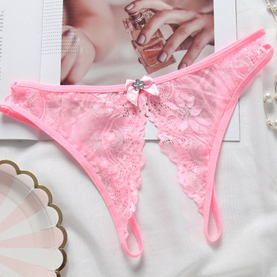  quần lót lọt khe đính nơ - Màu hồng