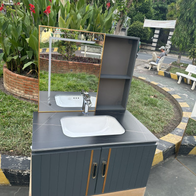 Tủ Lavabo mặt đá nguyên bộ Tủ Juno Sofa đèn led 80 x 47 cm