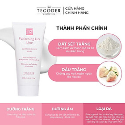 Mặt nạ dưỡng trắng thanh lọc da G-White Tegoder Whitening Lux mask 200 ml mã 7542