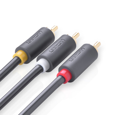 Dây cáp AV 3 đầu Hoa Sen mạ vàng dài 1.5m Ugreen AV105 10524 - Hàng Chính Hãng