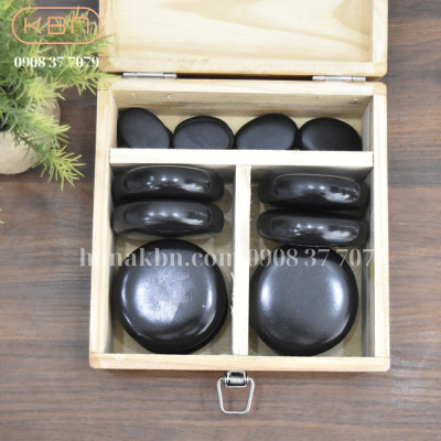 BỘ ĐÁ MASSAGE 18 VIÊN - GIỮ NÓNG LÂU (18 viên đá/1 bộ)