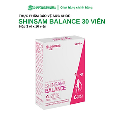 [Hộp 30 Viên] Viên uống SHINSAM BALANCE Hỗ trợ giảm bốc hỏa, mất ngủ, suy giảm sinh lý do suy giảm nội tiết tố - SHINPOONG PHARMA