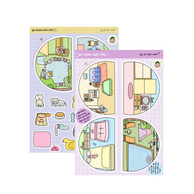 Bộ Tranh Tương Tác Cô Tiên Xanh - Nuôi Mèo