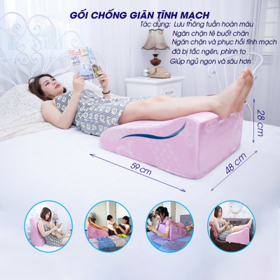 VỎ GỐI KÊ CHÂN CHỐNG GIÃN TĨNH MẠCH YOROKOBI 28CM- XANH NGỌC LAM