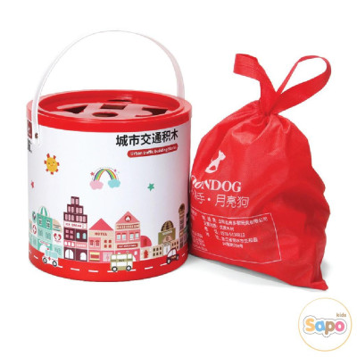 Bộ Xếp Hình Khối Mô Hình Thành Phố Bằng Gỗ Giúp Bé Tăng Khả Năng Sáng Tạo