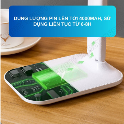 Đèn Bàn Học LED USB Di Động Cao Cấp - Đèn Làm Việc Sang Trọng Để Bàn Chống Chói Mắt Bảo Vệ Mắt - Có Thể Gập Hai Chỗ – 03 Chế Độ Ánh Sáng Vàng Bảo Vệ Mắt Chống Cận - Hàng Chính Hãng - VinBuy