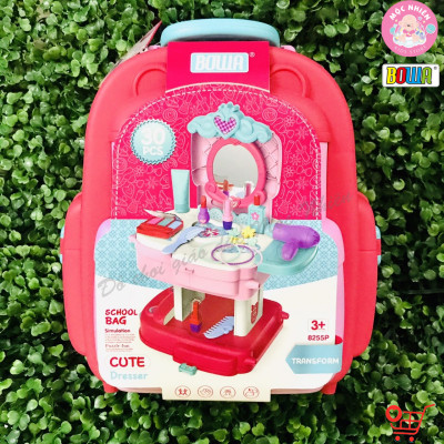 Đồ chơi hướng nghiệp nhập vai BOWA 8255P – Cặp trang điểm bé gái 2in1 gồm 30 chi tiết