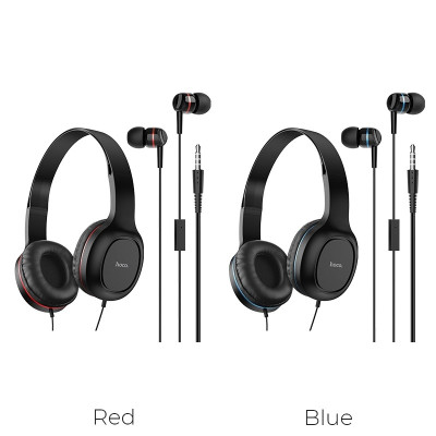Tai nghe chụp tai Hoco W24 có dây kèm tai 3.5 - Hàng chính hãng