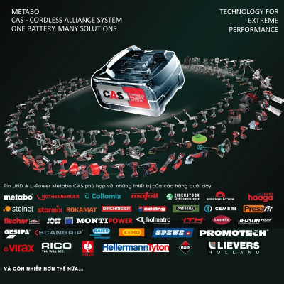 Pin Lihd Năng Lượng Cao Metabo LIHD 18V - 8.0AH