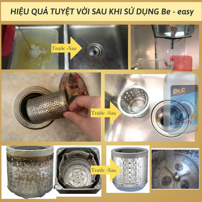 Bột Làm Sạch Đường Ống Thoát, Chậu Rửa, Lavabo, Lồng Máy Giặt, Thông Bồn Cầu Dr.C Chai 100gr
