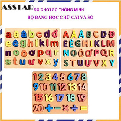 Đồ Chơi Gỗ Cho Bé, COMBO 3 Bảng Gỗ Nổi, Giúp Bé Học Bảng Chữ Cái Tiếng Việt, Số Và Là Đồ Chơi Xếp Hình