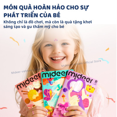 Sticker dán móng tay cho bé Mideer Nail stickers Mideer 4 mẫu miếng dán móng tay giả cho bé gái