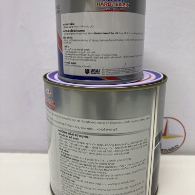 Sơn sắt mạ kẽm không cần lót Galant Hard Tex 2K Flat White F422 1L/bộ