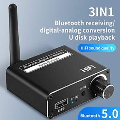 SOAIY Bộ Chuyển Đổi Âm Thanh DAC HIFI Bluetooth D18 (Hỗ Trợ Cổng Optical) - Hàng Nhập Khẩu