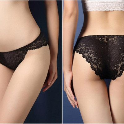  Quần lót nữ ren thoáng khí - đen