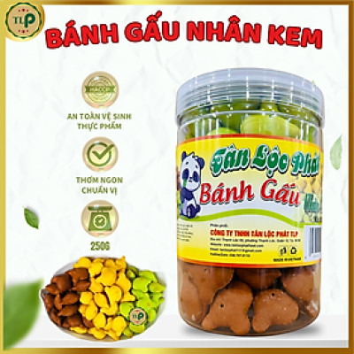 BÁNH GẤU NHÂN MIX 3 VỊ TÂN LỘC PHÁT HŨ 250G