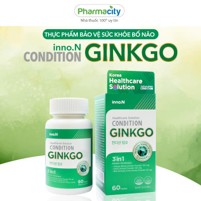 Thực phẩm bảo vệ sức khỏe bổ não Condition GinkGo (Hộp 60 viên)