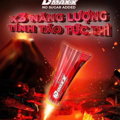 DMAXX thức uống bổ sung vitamin năng lượng không đường DAMODE 36 gói màu đỏ mỗi gói 2,2gr