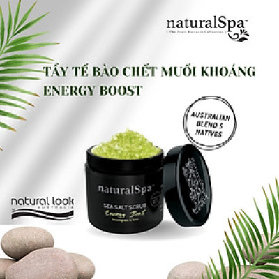 Tẩy tế bào chết muối khoáng chống oxy hóa, khôi phục làn da tươi sáng tự nhiên - naturalSpa Energy Boost Sea Salt Scrub 500gr