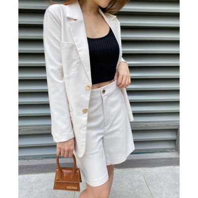 Baciami- Bộ Vest Cổ Ve Quần Ngắn