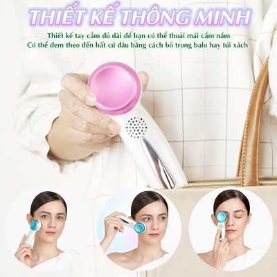 Máy massage mặt Nikio NK-127 - Điện di tinh chất, massage nóng lạnh trẻ hóa da mặt